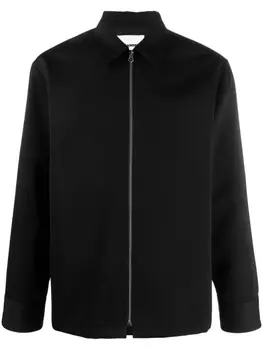 Jil Sander атласная куртка-рубашка, черный