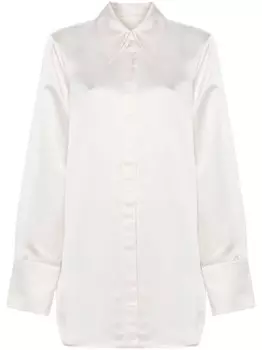 Jil Sander атласная рубашка, белый