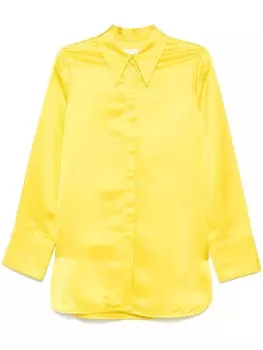Jil Sander атласная рубашка, желтый
