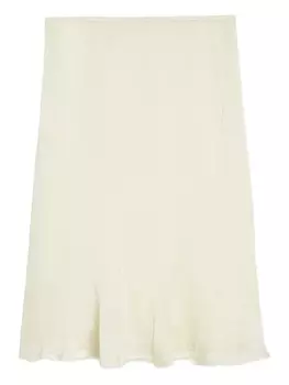 Jil Sander атласная юбка мини, белый