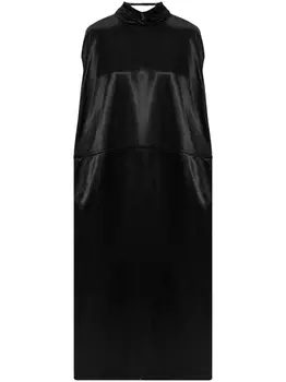 Jil Sander атласное коктейльное платье, черный
