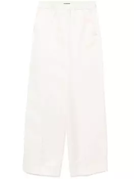 Jil Sander атласные брюки, белый