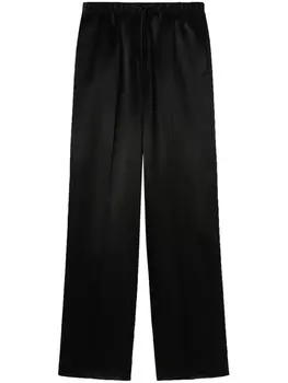 Jil Sander атласные брюки, черный