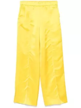 Jil Sander атласные брюки, желтый