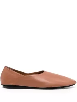 Jil Sander балетки со вставками, коричневый