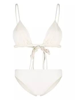 Jil Sander бикини с вышитым логотипом, белый