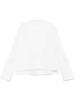 Jil Sander блузка с асимметричным подолом, белый