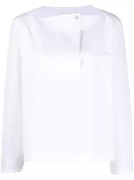 Jil Sander блузка с длинными рукавами, белый