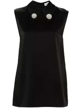 Jil Sander блузка с металлическим декором, черный