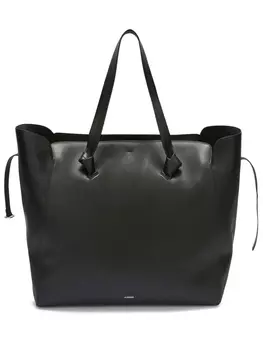 Jil Sander большая сумка-тоут с узлом, черный