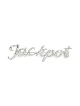 Jil Sander брошь Jackpot, серебристый