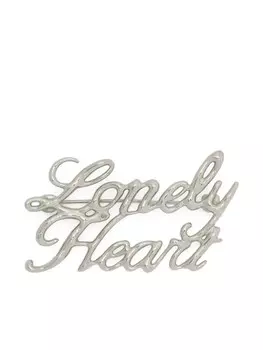 Jil Sander брошь Lonely Heart, серебристый