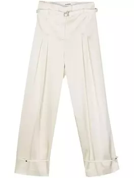 Jil Sander брюки палаццо с поясом, серый