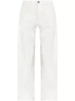 Jil Sander брюки прямого кроя, белый