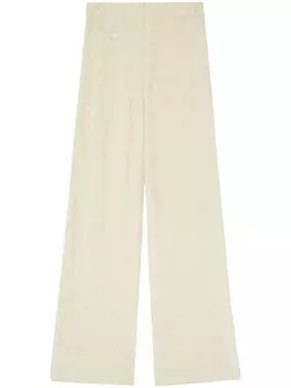 Jil Sander брюки с вышивкой, белый