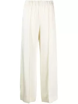 Jil Sander брюки с завышенной талией и складками, нейтральный цвет