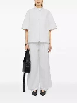 Jil Sander брюки широкого кроя, белый
