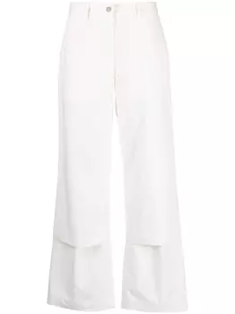Jil Sander брюки широкого кроя, белый