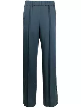 Jil Sander брюки широкого кроя с кулиской, синий
