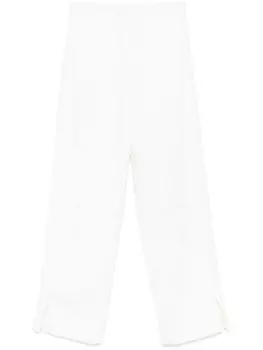 Jil Sander брюки широкого кроя, серый