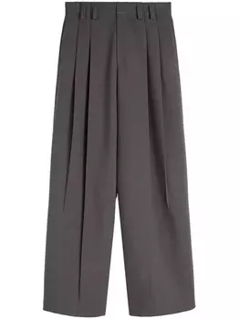 Jil Sander брюки со складками, серый