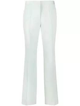 Jil Sander брюки строгого кроя со складками, синий