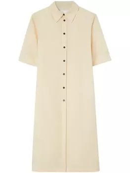 Jil Sander длинная шерстяная рубашка, нейтральный цвет