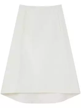 Jil Sander дутая юбка миди, белый