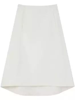 Jil Sander дутая юбка миди, белый