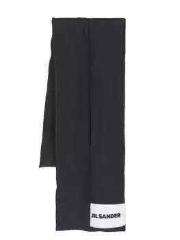 Jil Sander дутый шарф Down, черный