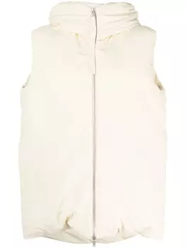 Jil Sander дутый жилет оверсайз, нейтральный цвет