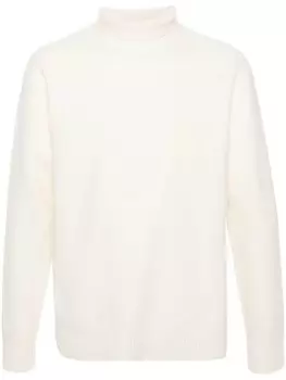 Jil Sander джемпер из вареной шерсти с высоким воротом, белый