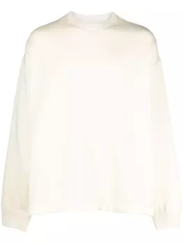 Jil Sander джемпер из вирджинской шерсти с круглым вырезом, нейтральный цвет