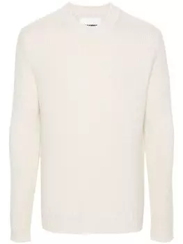 Jil Sander джемпер крупной вязки, белый