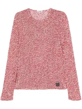 Jil Sander джемпер Mouline рыхлой вязки, красный