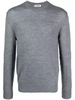 Jil Sander джемпер с круглым вырезом, серый