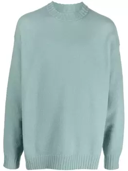 Jil Sander джемпер с круглым вырезом, синий