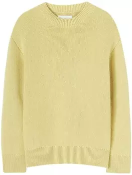 Jil Sander джемпер с круглым вырезом, желтый