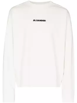 Jil Sander джемпер с логотипом, белый