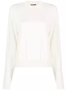 Jil Sander джемпер с перфорацией, белый