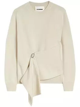 Jil Sander джемпер со сборками, нейтральный