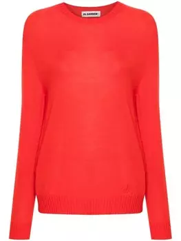 Jil Sander джемпер тонкой вязки, красный