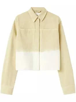 Jil Sander джинсовая рубашка с эффектом градиента, нейтральный цвет