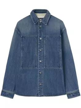 Jil Sander джинсовая рубашка с приспущенными плечами, синий