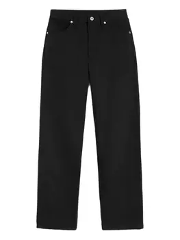 Jil Sander джинсы с нашивкой-логотипом, черный