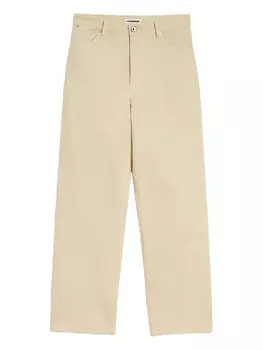 Jil Sander джинсы с нашивкой-логотипом, нейтральный