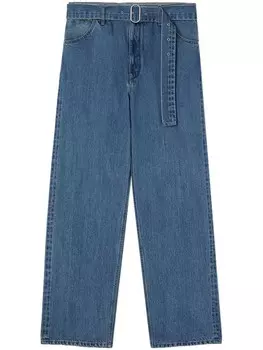 Jil Sander джинсы свободного кроя с поясом, синий