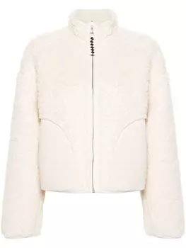 Jil Sander фактурная куртка на молнии, нейтральный цвет