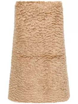 Jil Sander фактурная юбка А-силуэта, нейтральный цвет