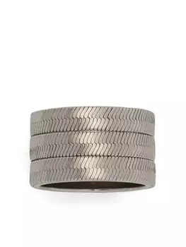 Jil Sander фактурное кольцо, серебристый